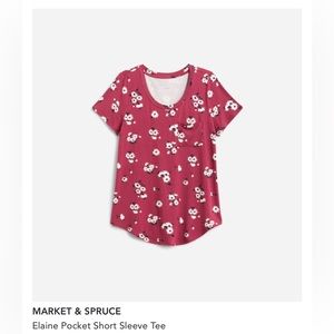 NWT-Market & Spruce-Elaine Pocket Short Sleeve Tee